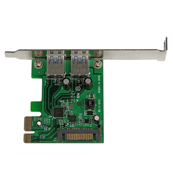 StarTech.com Carte Contrôleur PCI Express vers 2 ports USB 3.0 avec UASP et Alimentation SATA