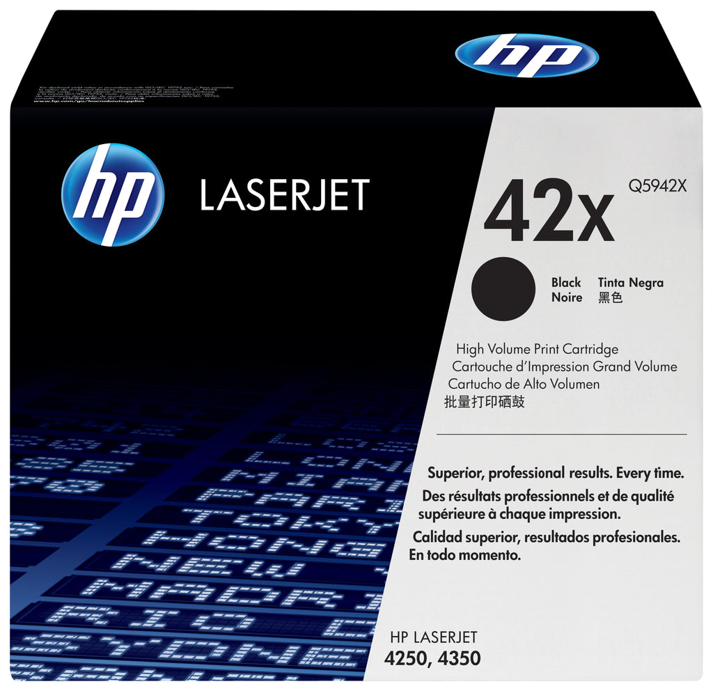 HP 42X High Yield Black Original LaserJet Toner Cartridge Cartouche de toner 1 pièce(s) Noir