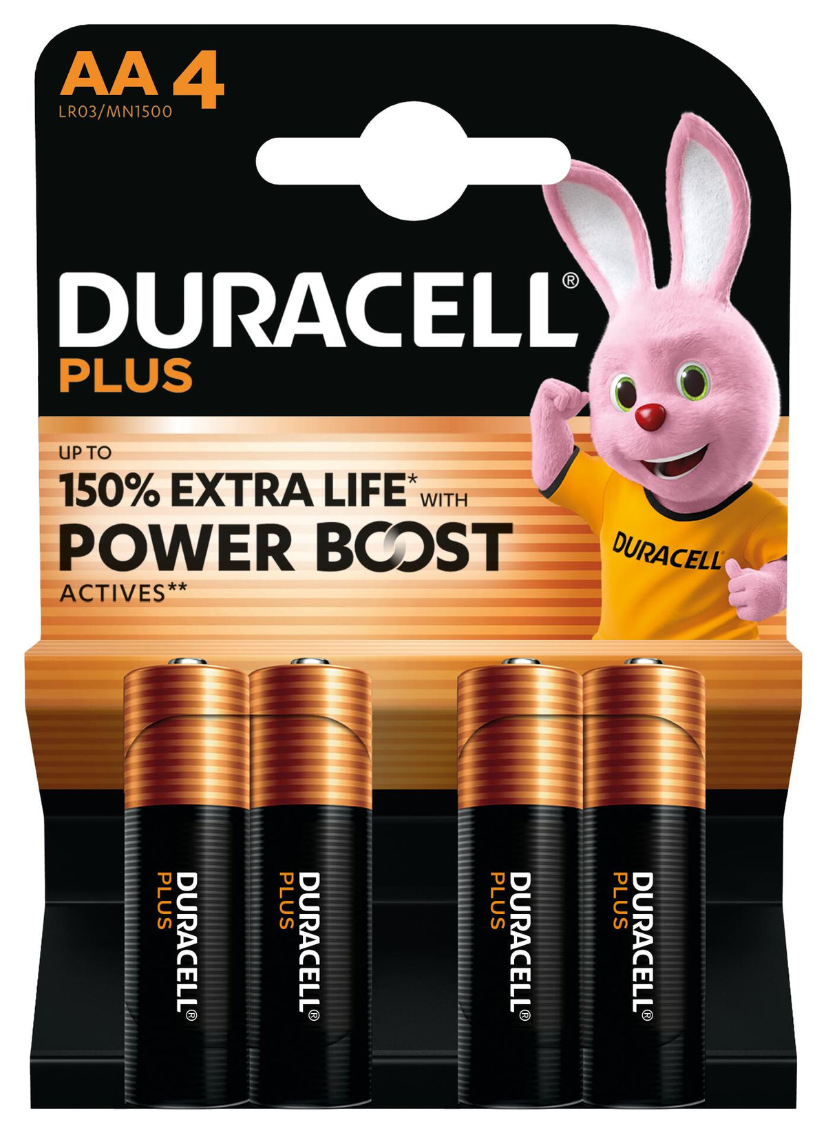 Duracell Plus Piles AA Alcalines à Usage Unique
