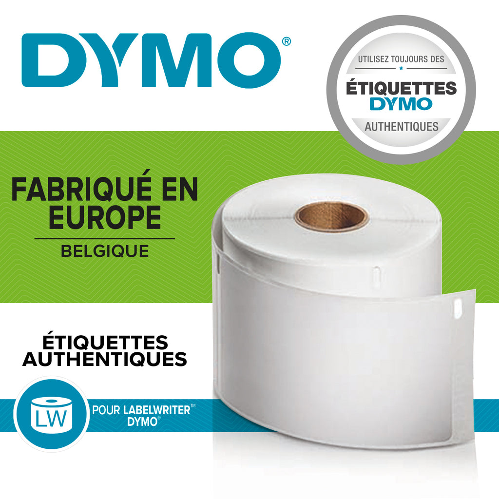 DYMO LW grandes étiquettes d'adresse autocollantes authentiques | 36 mm x 89 mm | 12 rouleaux de 130 étiquettes faciles à décoller (1 560 étiquettes) | pour les étiqueteuses LabelWriter