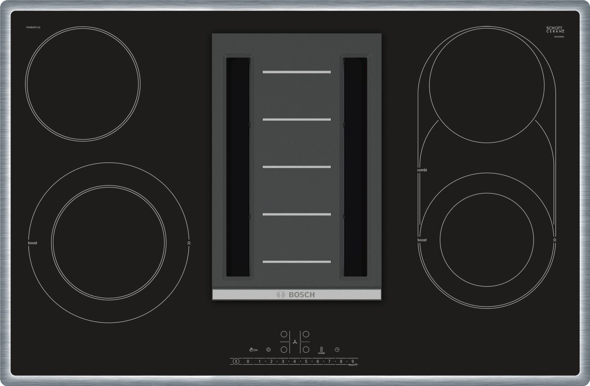 Bosch Bosch PKM845F11E plaque Noir Intégré Plaque avec zone à induction 4 zone(s)