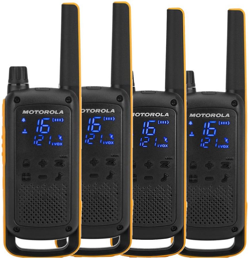 Motorola Talkabout T82 Extreme Quad Pack radio bidirectionnelle 16 canaux Noir, Orange