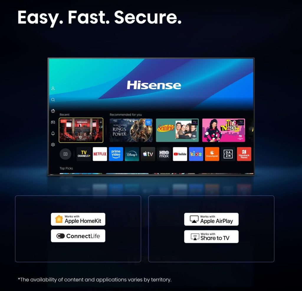 Hisense 32A49S 81,3 cm (32") HD Smart TV Wifi Noir