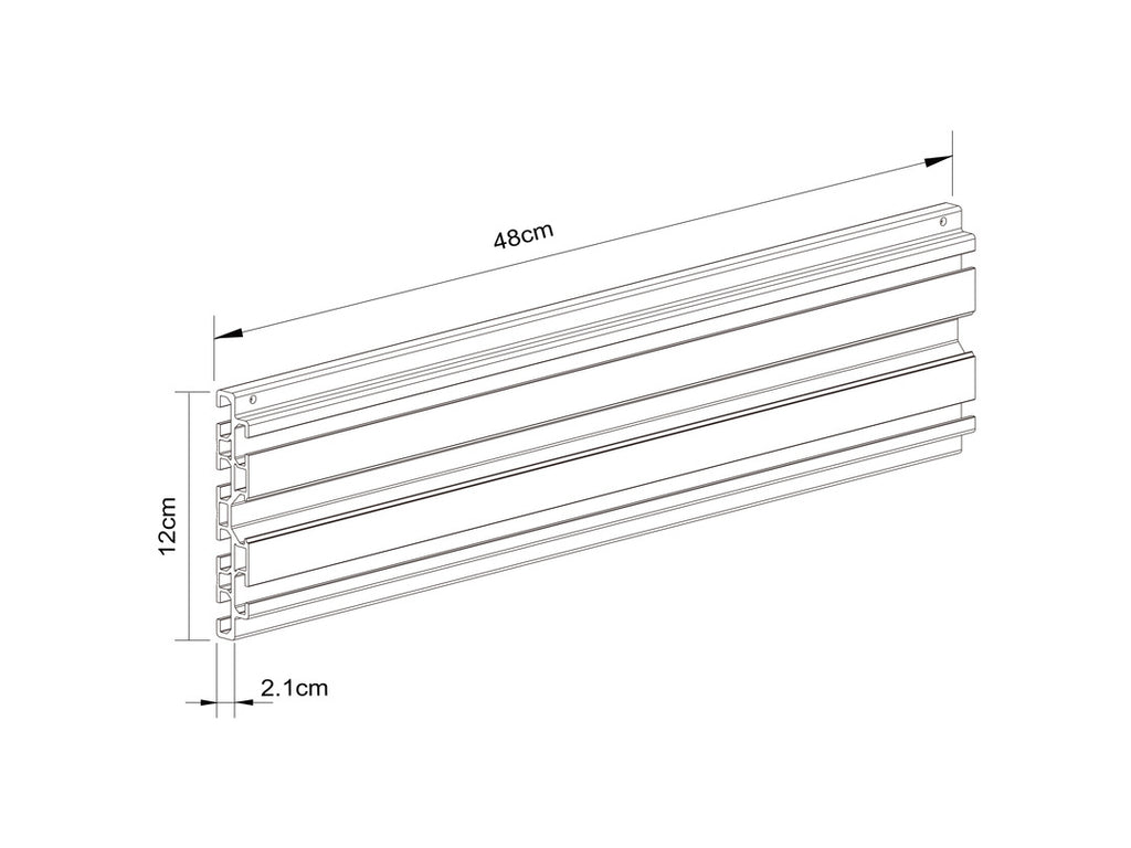 Accessoire de Montage de Moniteurs 5082, Glissière en Aluminium, Noir