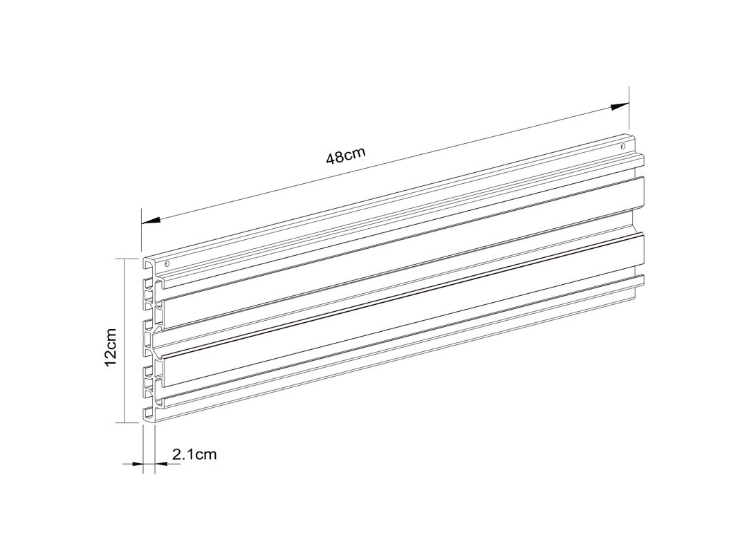 Accessoire de Montage de Moniteurs 5082, Glissière en Aluminium, Noir