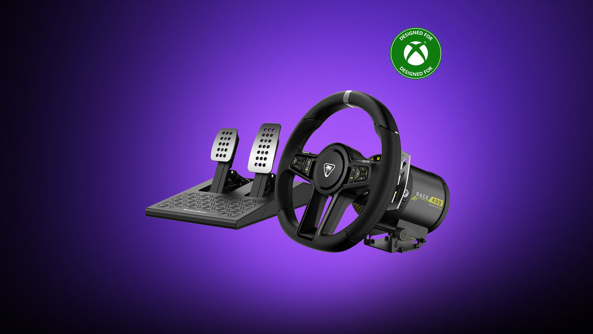Turtle Beach VelocityOne Race KD3 Volant à retour de force et entraînement direct et pédales w/ Hall-Effect et palettes 