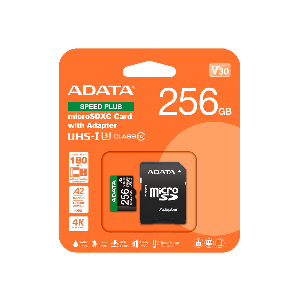ADATA Speed Plus 256 Go MicroSDXC Classe 10
