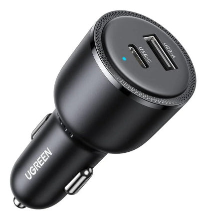 Ugreen 35023 chargeur d'appareils mobiles Universel Noir Allume-cigare Charge rapide Auto