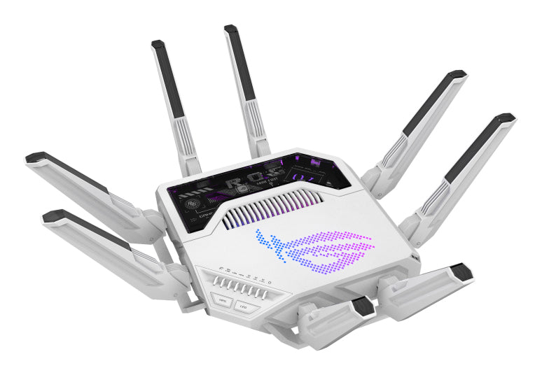 ASUS ROG Rapture GT-BE19000AI routeur sans fil 10 Gigabit Ethernet Tri-bande (2,4 GHz / 5 GHz / 6 GHz) Blanc