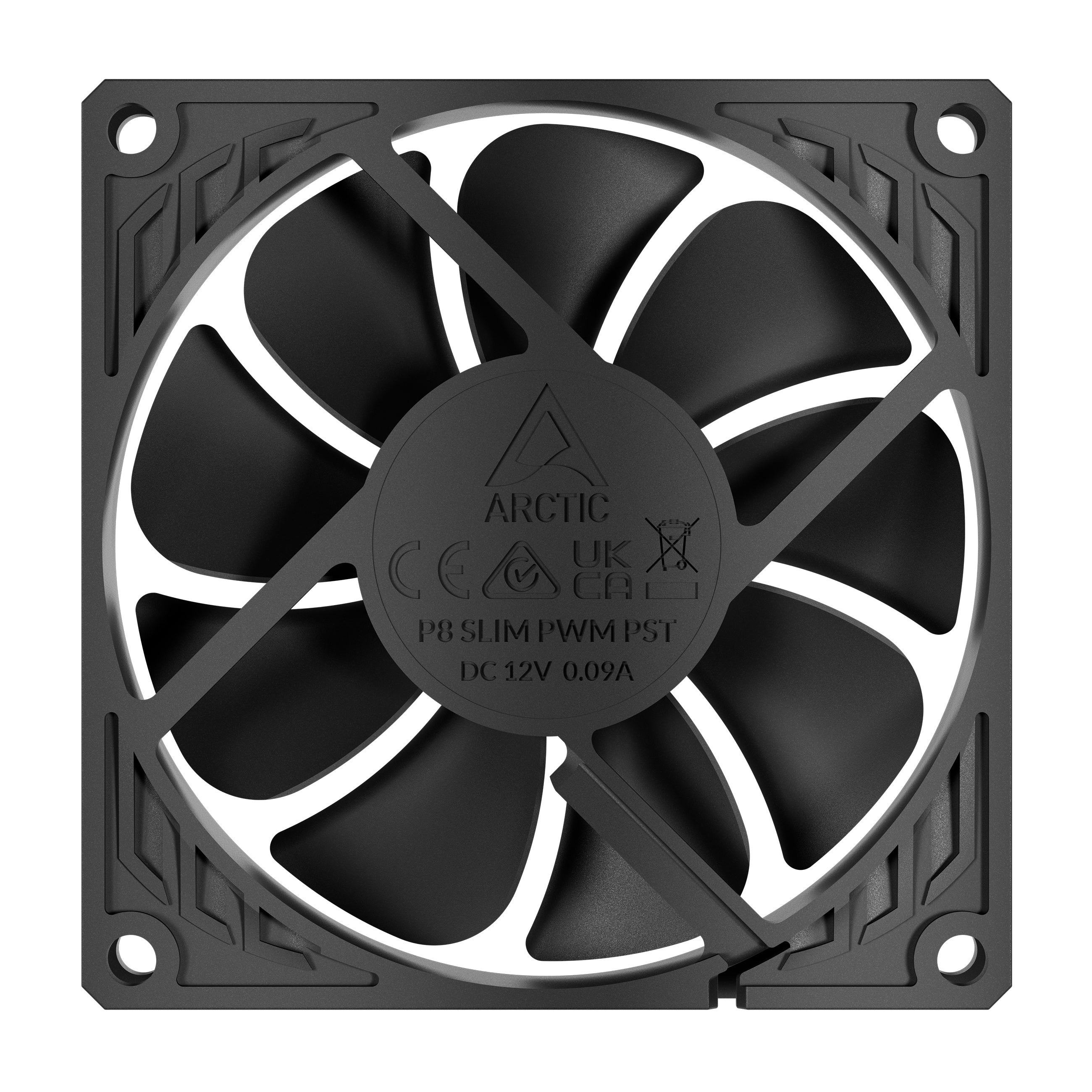 ARCTIC P8 Slim PWM PST Boitier PC Ventilateur 8 cm Noir 1 pièce(s)