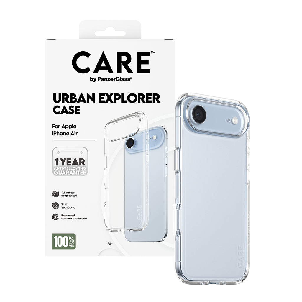PanzerGlass CARE Urban Explorer Coque de Protection Transparente pour iPhone Air