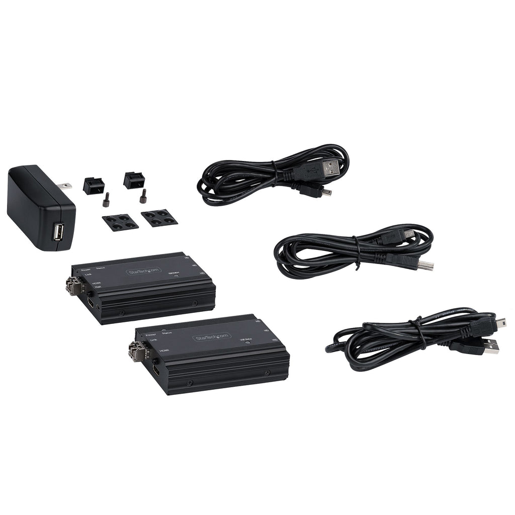 StarTech.com Extendeur KVM 4K HDMI sur Fibre Optique - Extender Commutateur Console KVM HDMI Video & USB - jusqu'à 300m (MultiMode) - 2 Modules 10G MMF SFP+ - Kit d'Extension KVM (TX/RX) - vue 8