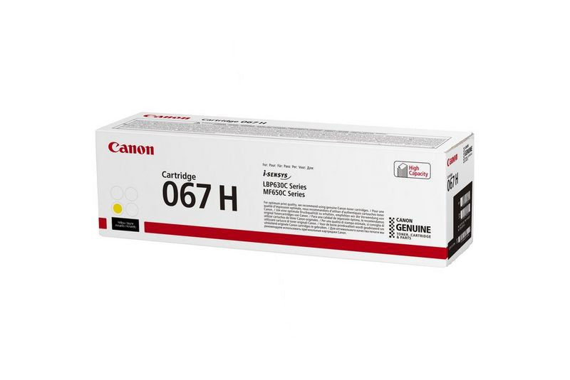 Canon 067H Cartouche de Toner Originale, Jaune, Haut Rendement