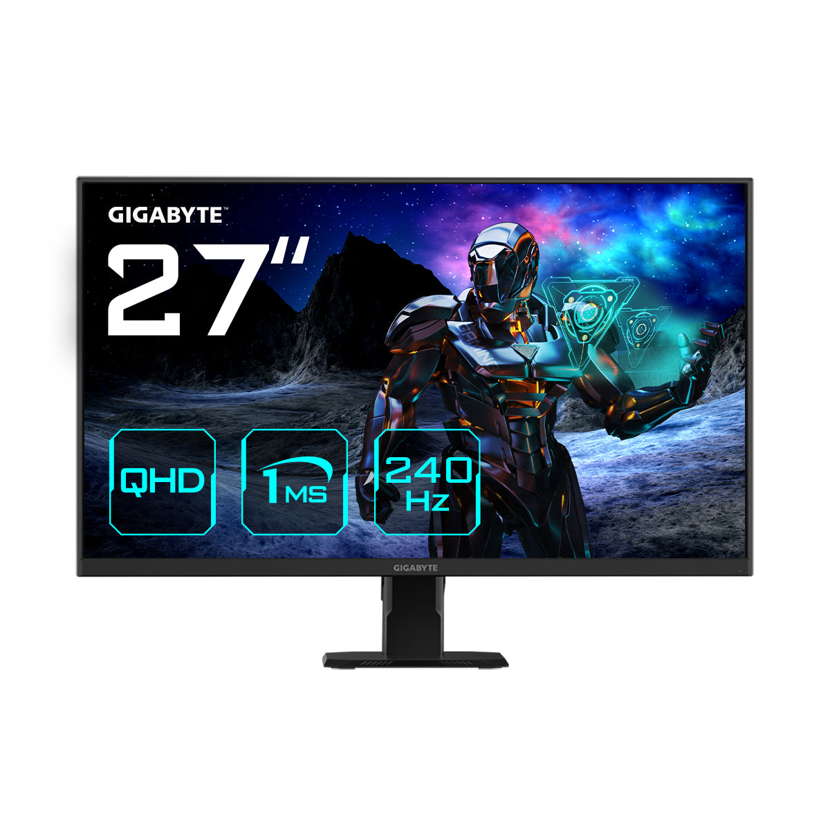 GIGABYTE GS27Q X Moniteur de jeu 27" QHD - 2560 x 1440, 240Hz, 1ms, 250 cd/m², FreeSync Premium Pro, HDR Ready, HDMI 2.0, DisplayPort 1.4