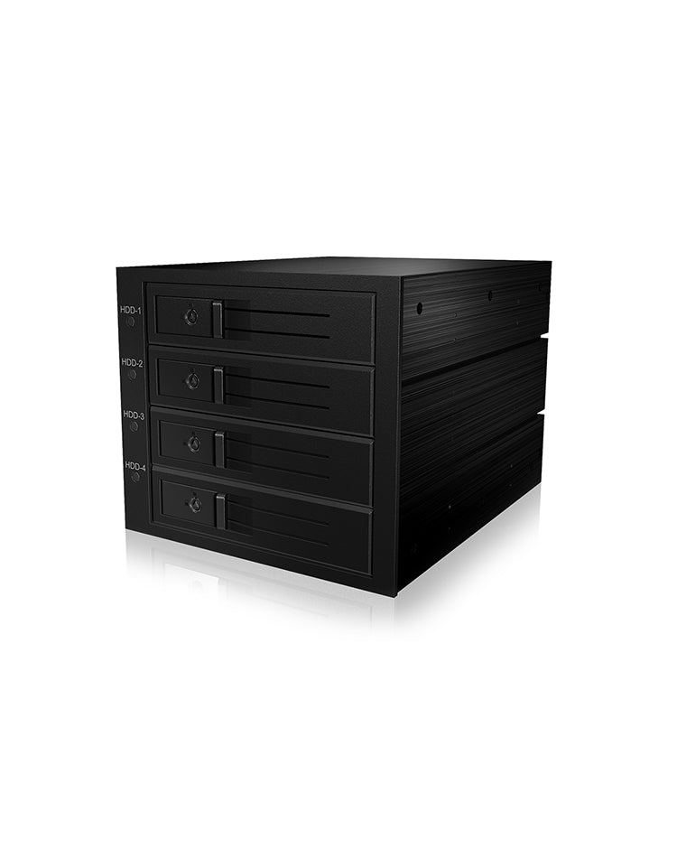 Boîtier de Disques IB-564SAS-12G pour 4 HDD 3.5", SAS et SATA, Noir