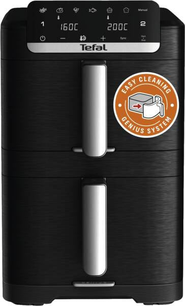 Tefal Easy Fry EY7568 Double 10 L Autonome 2700 W Friteuse d’air chaud Noir
