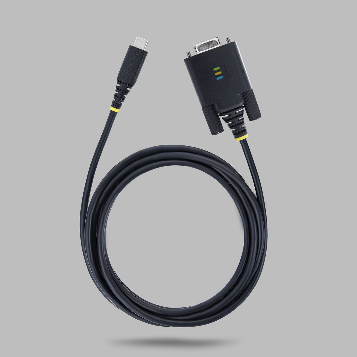 StarTech.com Câble Adaptateur Série Null Modem USB-C (2m/6,6 Pi), Rétention COM, FTDI, Type-C vers Port Femelle DB9 RS23