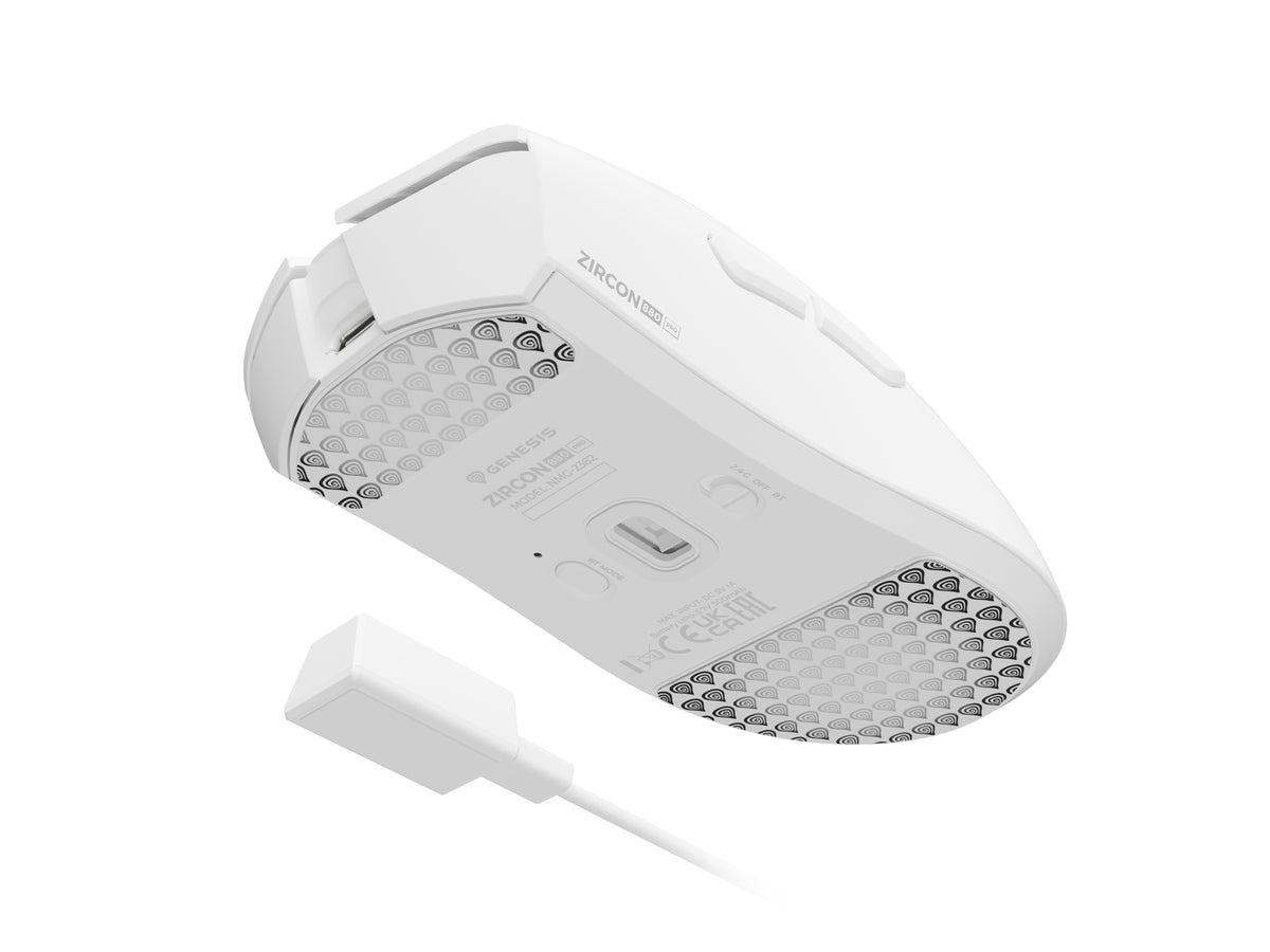 Genesis Zircon 880 Pro Souris Gaming Sans Fil 30000 DPI 8K/8K, Blanche