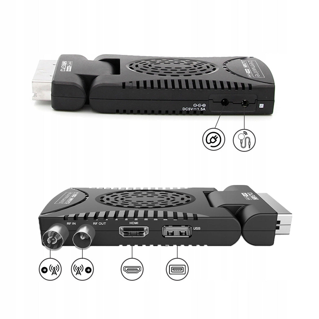 Récepteur satellite DVB-T2 HEVC H.265 WiFi pour la télévision terrestre Zenwire DVB-T2 Zenwire 002