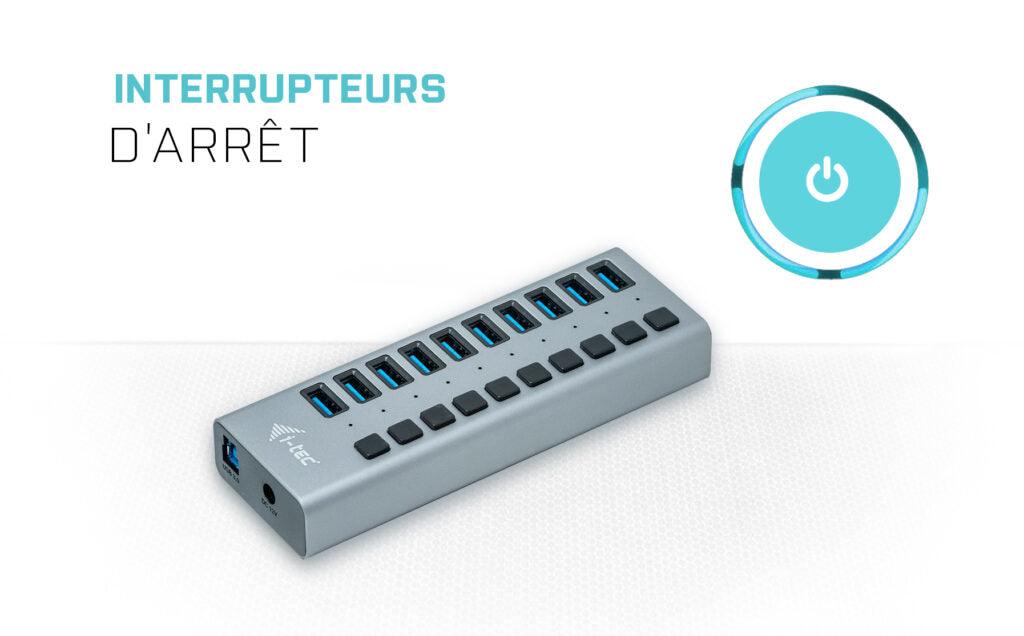 i-tec USB 3.0 Charging HUB 10 port + Power Adapter 48 W