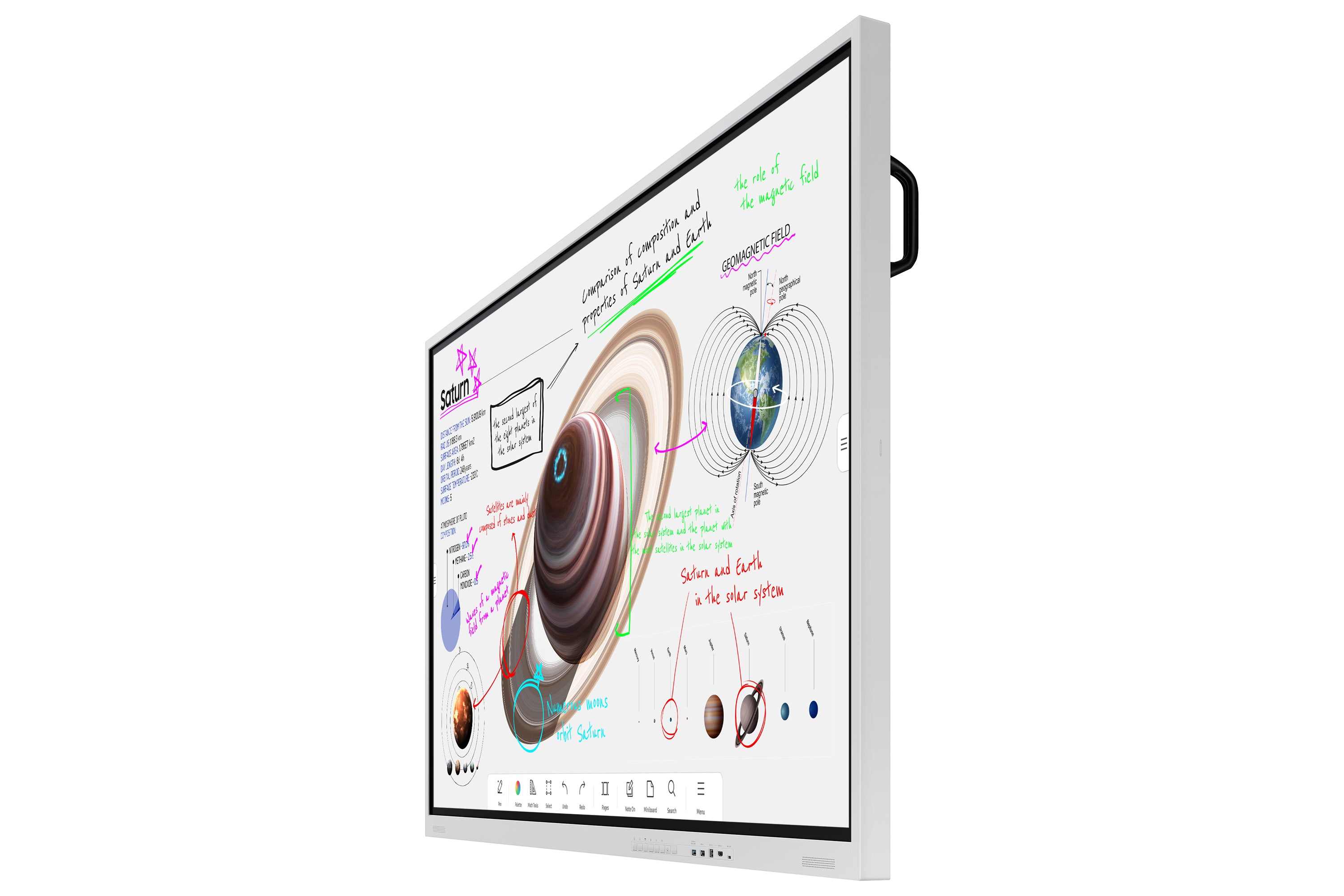 Samsung WM75B tableau blanc interactif 190,5 cm (75") 3840 x 2160 pixels Écran tactile Gris, Blanc