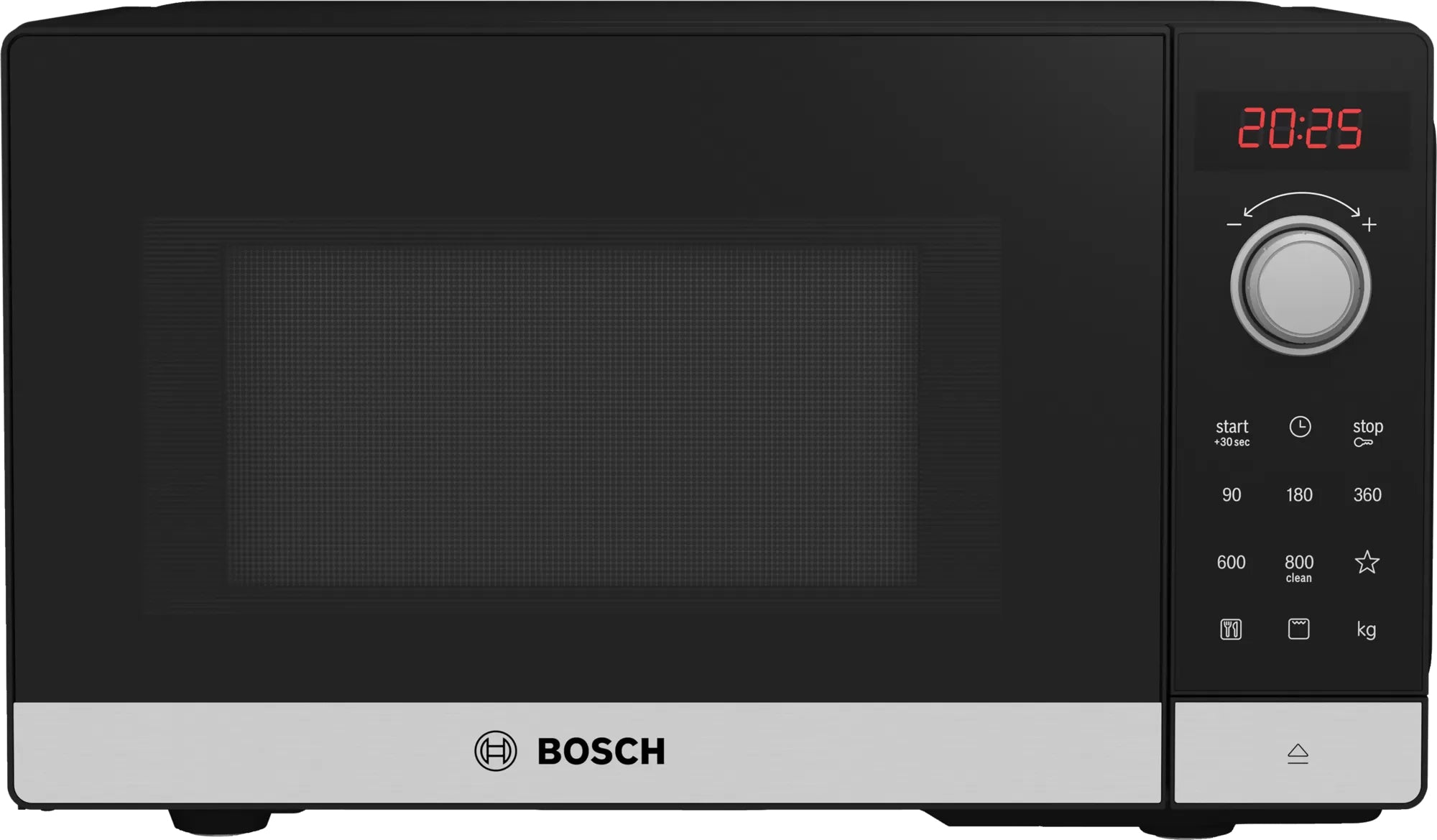 Bosch Bosch Serie 2 FEL023MS2 micro-onde Noir, Acier inoxydable Micro-onde simple Comptoir 20 L 800 W