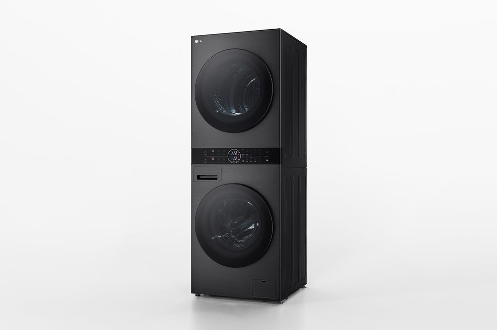 LG WT1210BBF machine à laver avec sèche linge Pose libre Charge avant Noir