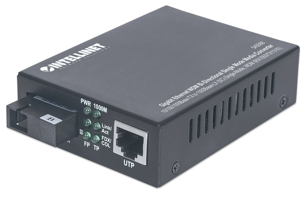 Intellinet 545068 convertisseur de support réseau 1000 Mbit/s Monomode Noir