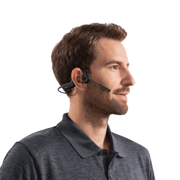 SHOKZ C110-AI-BK-EN casque Sans fil Crochets auriculaires Bureau/Centre d'appels Bluetooth Noir