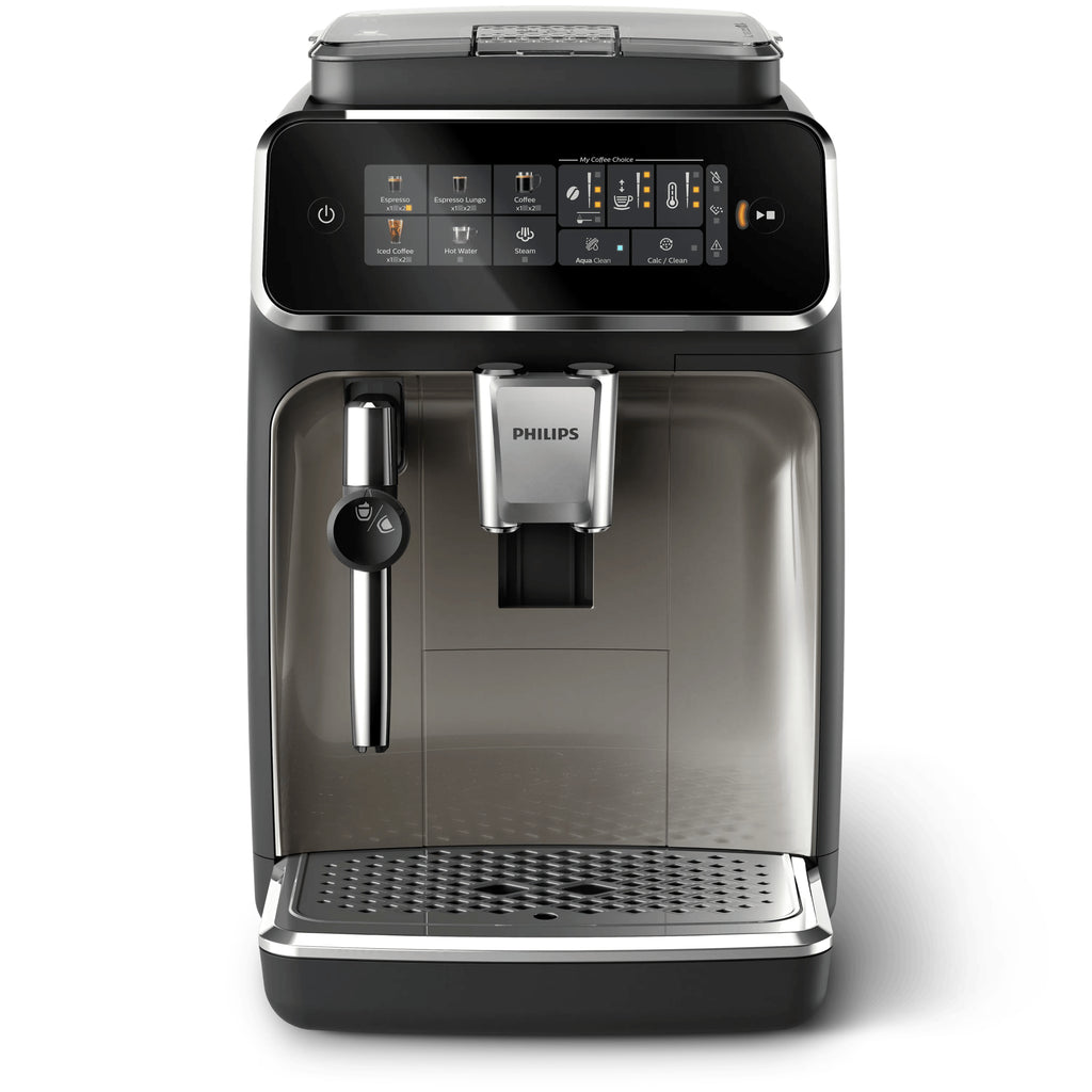 Philips Série 3300 SilentBrew EP3326/90 Machine Expresso Broyeur, 5 Boissons, Noir / Chrome