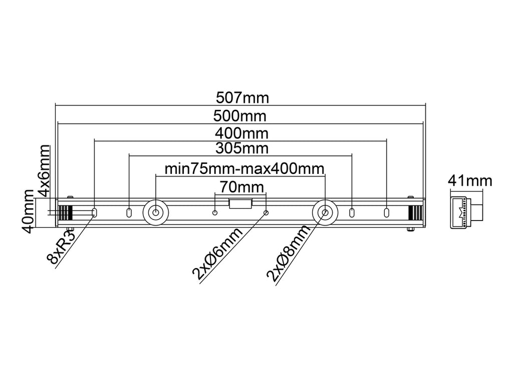 Multibrackets 0984 support pour téléviseur 165,1 cm (65") Noir