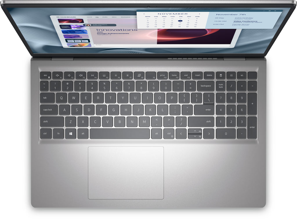 DELL Pro 15 Essential PV15250 Intel® Core™ i7 i7-1355U Ordinateur portable 39,6 cm (15.6") Full HD 16 Go DDR5-SDRAM 512 Go SSD Wi-Fi 6 (802.11ax) Windows 11 Pro Allemand Platine, Argent