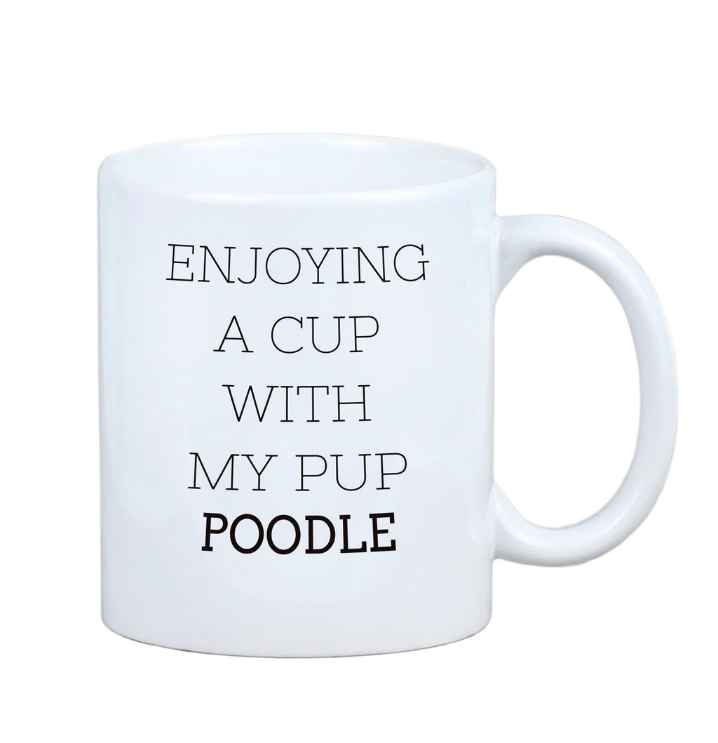 Poodle - cup with a geometric dog image and the inscription Art-Dog