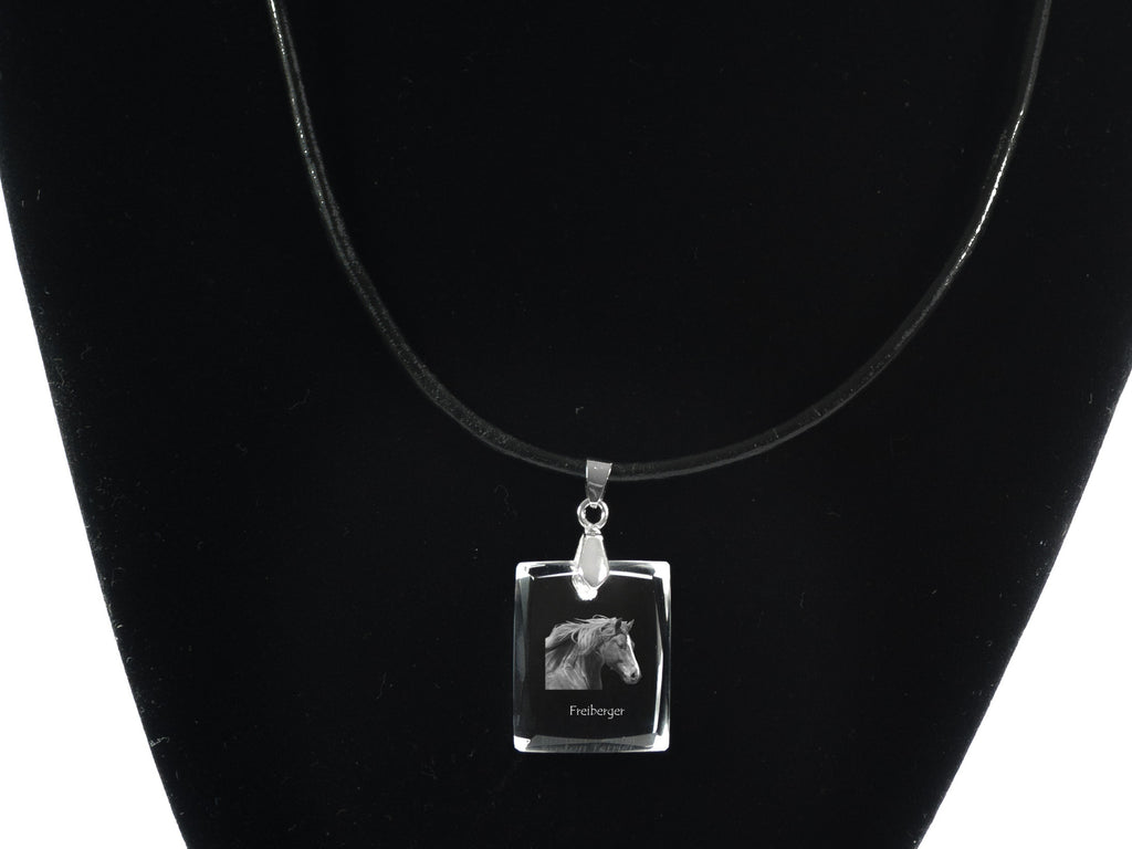Freiberger - Crystal pendant with horse, photo necklace, unique jewellery by Art-Dog