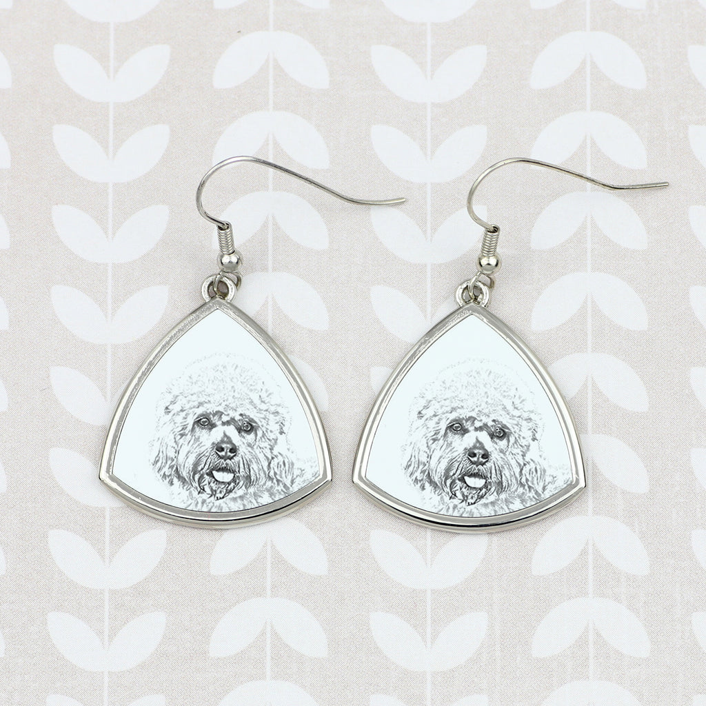 Dandie Dinmont Terrier, Hindlee Terrier - dog earrings, hanging earrings with a picture, personalized jewelry with Art-Dog brand print