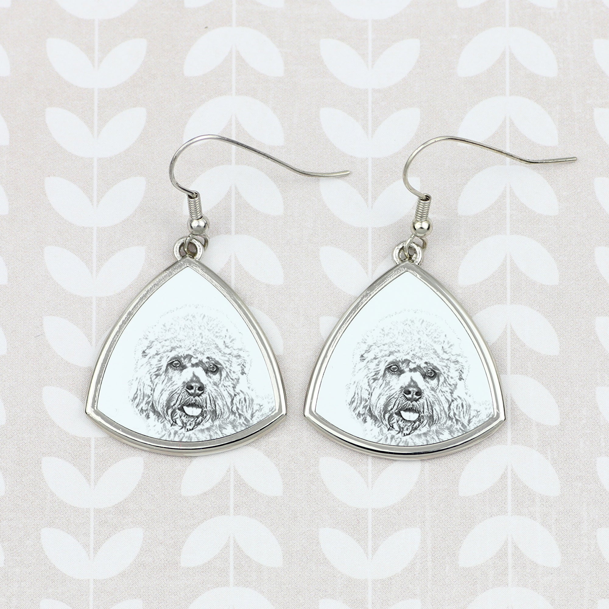 Dandie Dinmont Terrier, Hindlee Terrier - dog earrings, hanging earrings with a picture, personalized jewelry with Art-Dog brand print