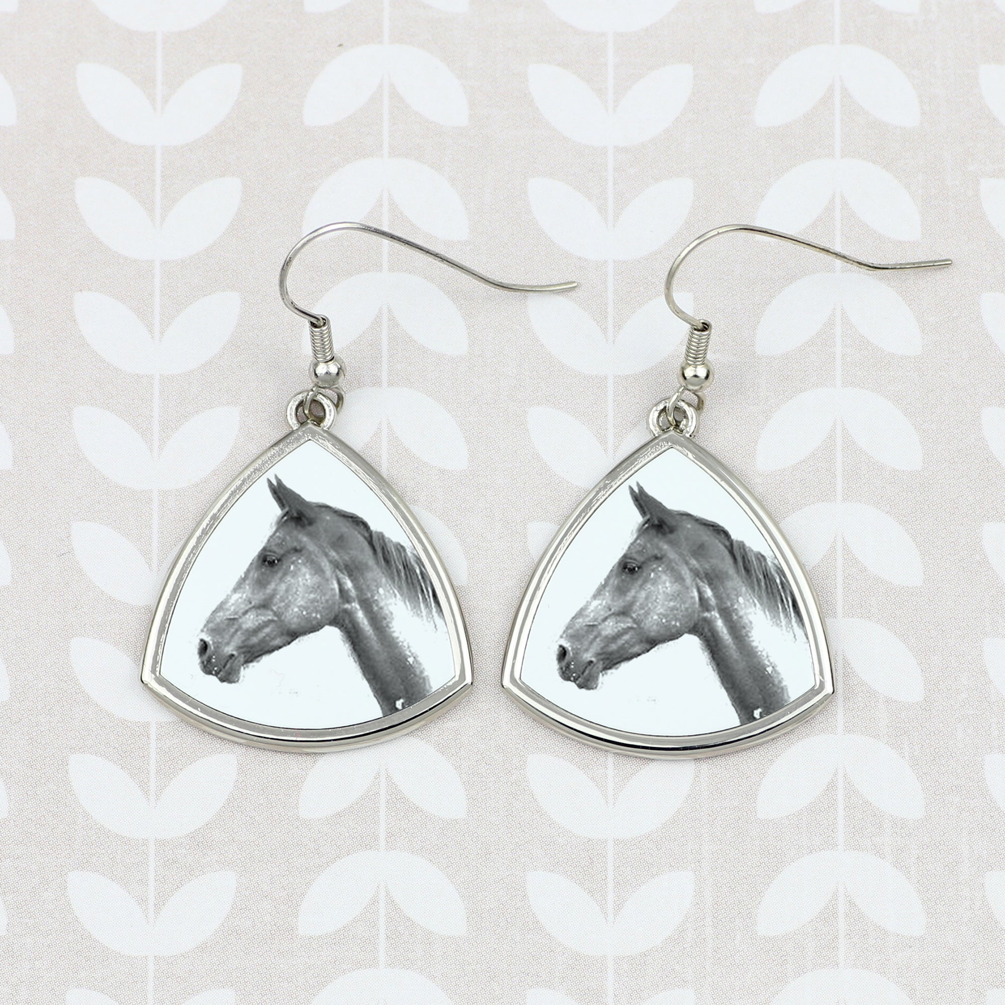 Akhal-Teke - earrings with a horse, hanging earrings with a picture, personalized jewelry with Art-Dog brand print