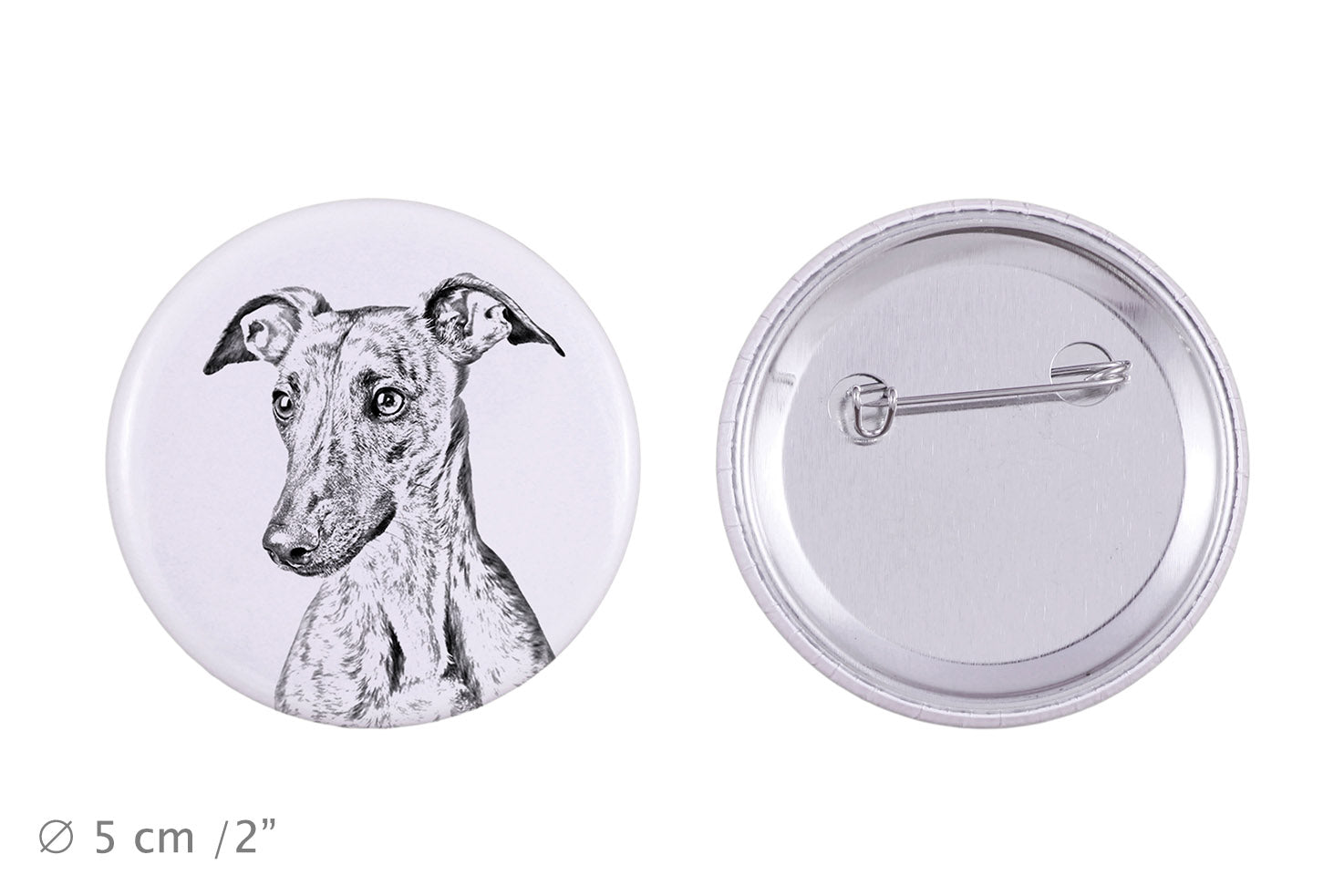 Whippet - pin with your dog, add your own photo, Art-Dog brand