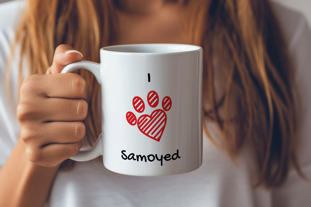 Samoyed, Bjelkier, Samoiedskaya Sobaka - cup with a dog, cute cup with graphics, a gift with your photo from the Art-Dog brand