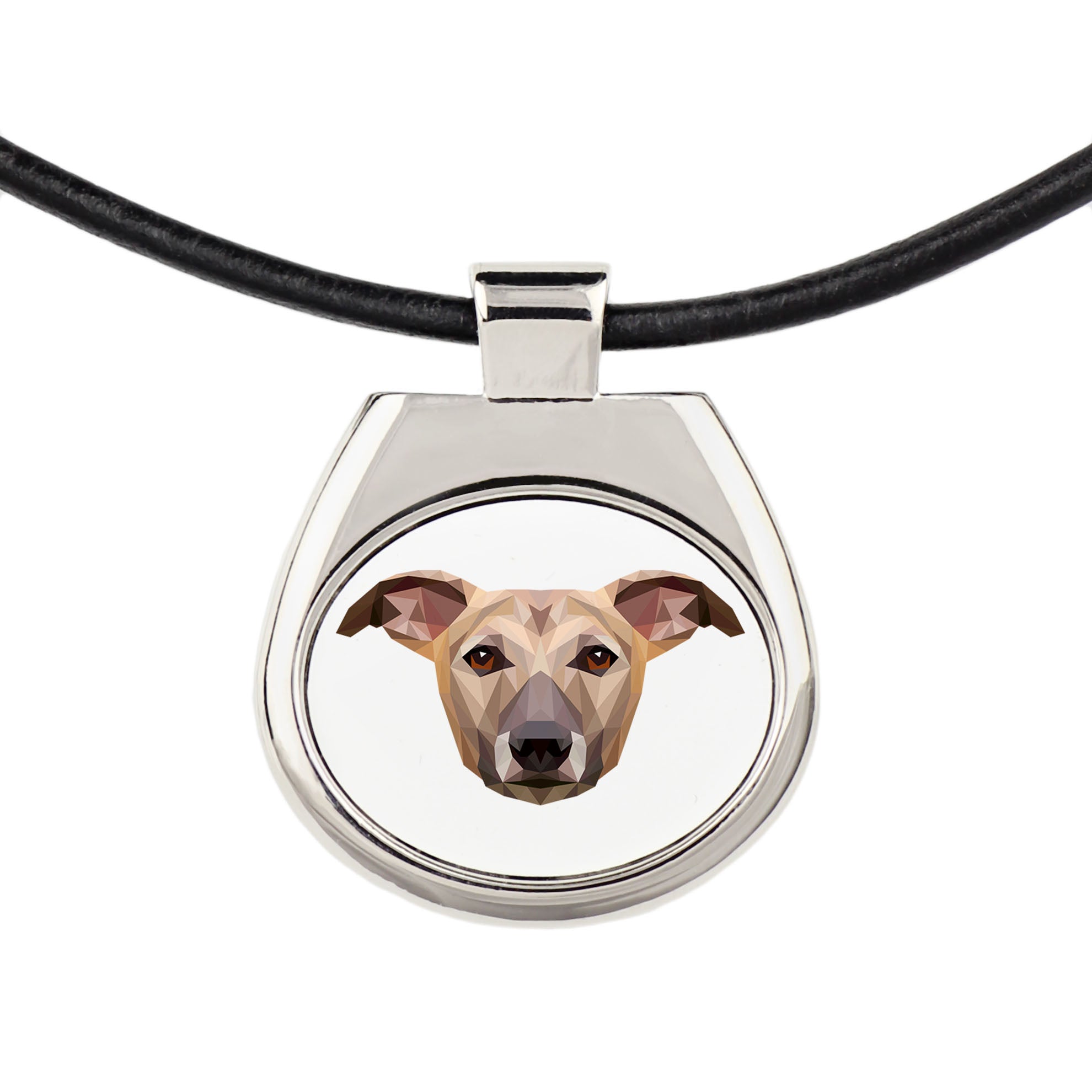 Whippet - necklace with a geometric design and the inscription "Art-Dog"
