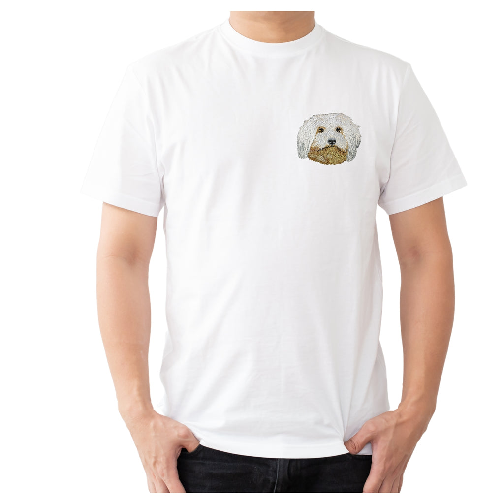 Havanese, Havanese Cuban Bichon, Bichón Havanés - dog-shaped patch, embroidered patch, unique decoration for Art-Dog backpack