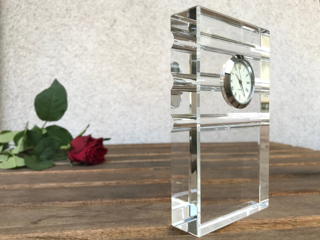 Catahoula Leopard Dog, Catahoula Cur - glass clock with a photo, photo of a dog in crystal, personalized standing office clock by Art-Dog brand