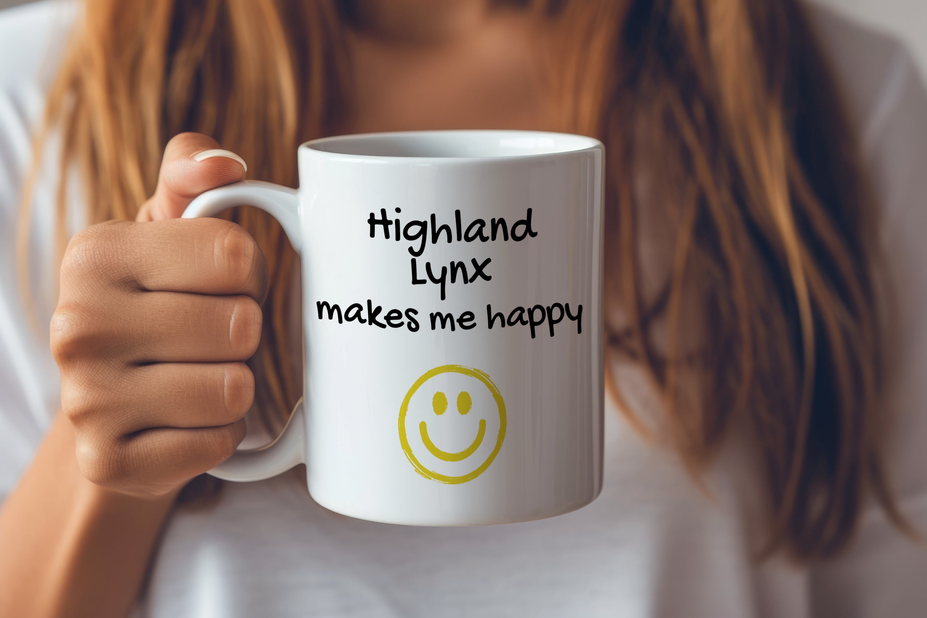 Highland Lynx - cat mug, cheerful mug for a dog lover, personalized gift from the Art-Dog brand