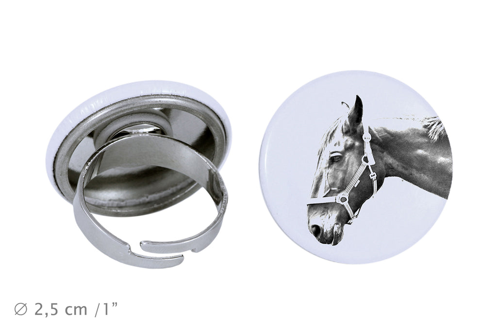 Hanoverian - collector's ring with a horse portrait, handmade product, Art-Dog brand