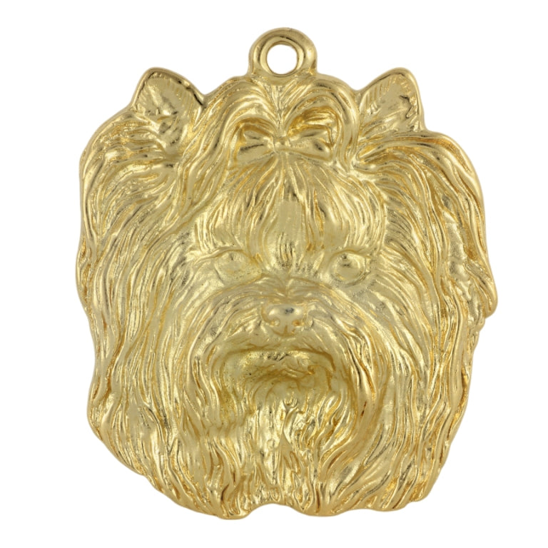 Yorkshire Terrier, Yorkie I - keychain and necklace with a dog in a box, high-quality gold-plated product, Art-Dog brand