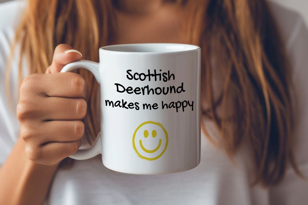 Scottish Deerhound - cup with a dog, cheerful cup for a dog lover, personalized gift from the Art-Dog brand