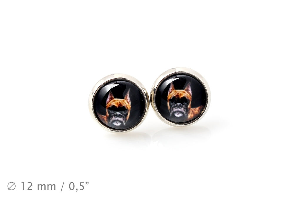 Boxer, German Boxer III - a set of jewelry with your photo, a woman's ornament, handmade item, a product made with passion for creating the Art-Dog brand.
