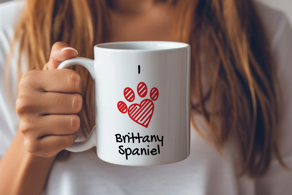 Brittany Spaniel, Brittany Wiegref - cup with a dog, cute cup with graphics, a gift with your photo from the Art-Dog brand