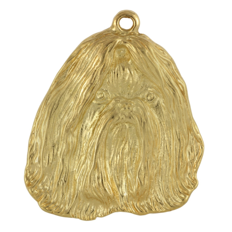 Shih Tzu, Chrysanthemum Dog I - Dog necklace in gift box, gold-plated pendant for dog fan, striking jewellery by Art-Dog