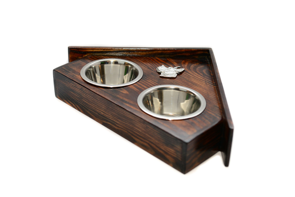 Great Dane I - wooden stand with bowls for a dog, decorative dog bowls, a gift for adopting a dog from the Art-Dog brand